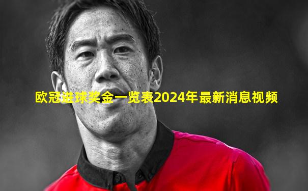 欧冠进球奖金一览表2024年最新消息视频