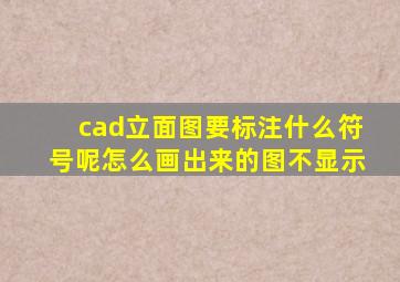 cad立面图要标注什么符号呢怎么画出来的图不显示